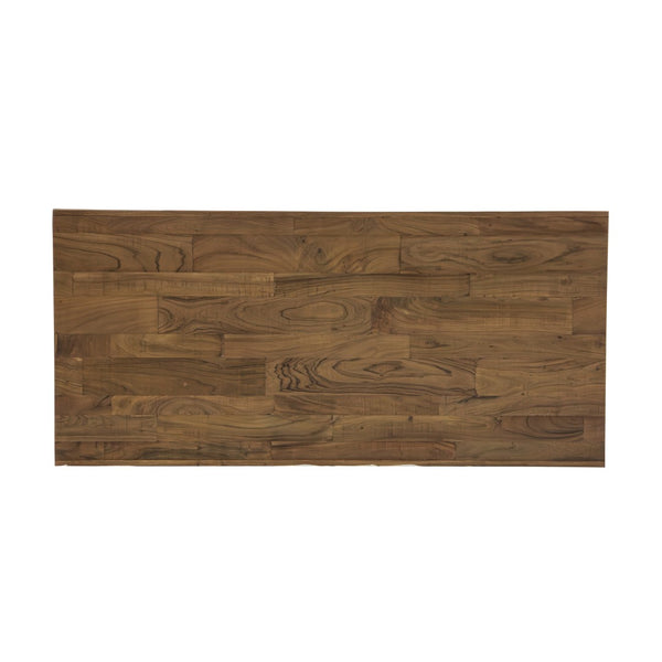 Union Home Keystone Reclaimed Wood Coffee Table - Rustic Elegance With Unique Dovetail Joints & Walnut Finish Weathered Brown  Reclaimed Wood Lvr00836