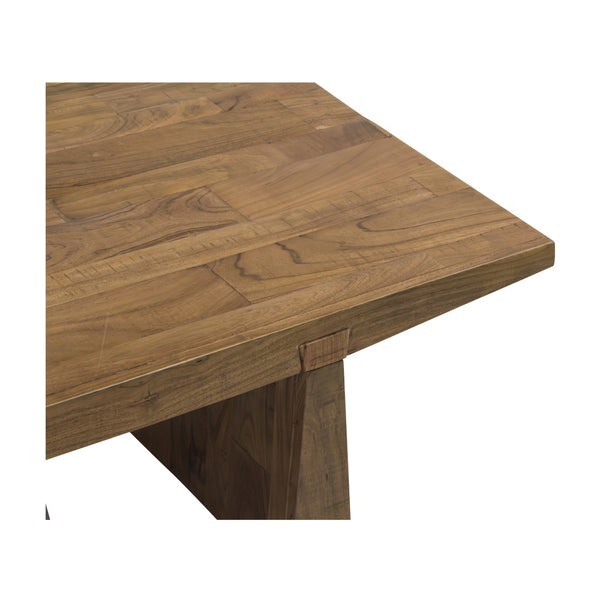 Union Home Keystone Reclaimed Wood Coffee Table - Rustic Elegance With Unique Dovetail Joints & Walnut Finish Weathered Brown  Reclaimed Wood Lvr00836