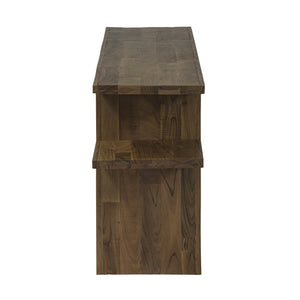 Union Home Keystone Reclaimed Wood Console - Rustic Charm With Bold Dovetail Joints & Weathered Brown Finish Weathered Brown  Reclaimed Wood Lvr00837