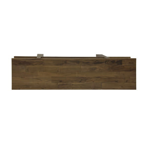 Union Home Keystone Reclaimed Wood Console - Rustic Charm With Bold Dovetail Joints & Weathered Brown Finish Weathered Brown  Reclaimed Wood Lvr00837
