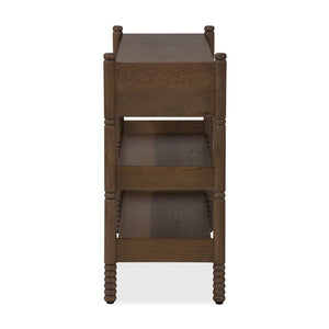 Union Home Molly Oak Console Table – Modern Cottage Style With Solid Wood Legs, Veneered Drawers, And Lower Shelf Light Walnut Finish Fsc Certified Oak Wood,Oak Veneer Lvr00838