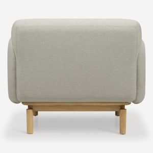 Union Home Ken Accent Chair - Durable American Oak Base, High-performance Fabric, Timeless Modern Style For Your Home  Oak Wood & Linen (Performance Fabric ) Lvr00860