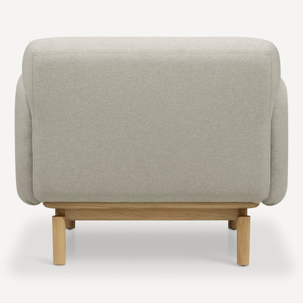 Union Home Ken Accent Chair - Durable American Oak Base, High-performance Fabric, Timeless Modern Style For Your Home  Oak Wood & Linen (Performance Fabric ) Lvr00860