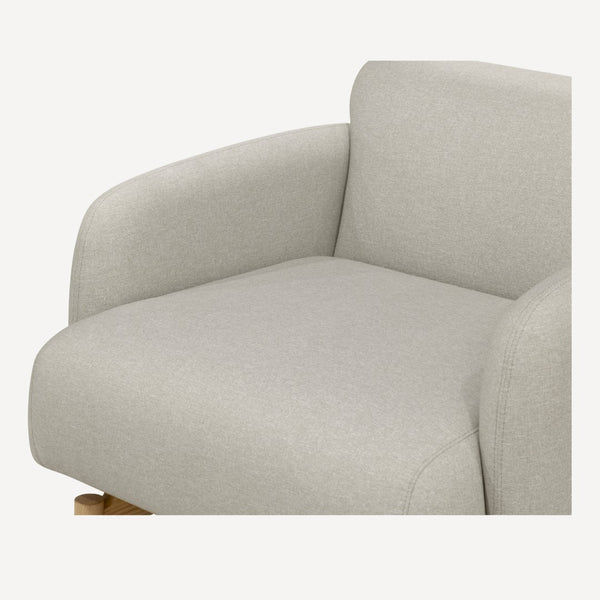 Union Home Ken Accent Chair - Durable American Oak Base, High-performance Fabric, Timeless Modern Style For Your Home  Oak Wood & Linen (Performance Fabric ) Lvr00860