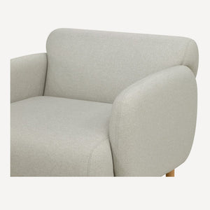 Union Home Ken Accent Chair - Durable American Oak Base, High-performance Fabric, Timeless Modern Style For Your Home  Oak Wood & Linen (Performance Fabric ) Lvr00860