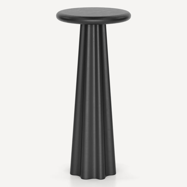 Union Home Bella Pedestal - Stylish Reinforced Concrete Stand For Drinks And Art, Perfect For Indoor Or Outdoor Use Charcoal Concrete Lvr00906