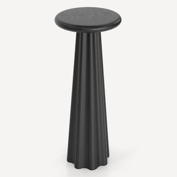 Union Home Bella Pedestal - Stylish Reinforced Concrete Stand For Drinks And Art, Perfect For Indoor Or Outdoor Use Charcoal Concrete Lvr00906
