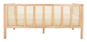 Safavieh Dune Rattan 3-Seater Sofa - Tropical Elegance With Plush Cushion For Comfortable Living Room Luxury White/Natural LVS1500A