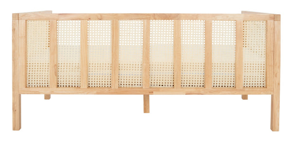 Safavieh Dune Rattan 3-Seater Sofa - Tropical Elegance With Plush Cushion For Comfortable Living Room Luxury White/Natural LVS1500A