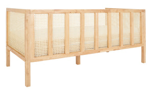 Safavieh Dune Rattan 3-Seater Sofa - Tropical Elegance With Plush Cushion For Comfortable Living Room Luxury White/Natural LVS1500A