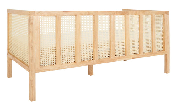 Safavieh Dune Rattan 3-Seater Sofa - Tropical Elegance With Plush Cushion For Comfortable Living Room Luxury White/Natural LVS1500A