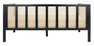 Safavieh Dune Rattan 3-Seater Sofa - Tropical Elegance With Plush Cushion For Comfortable Living Room Luxury White/Black LVS1500B