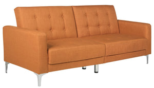 Safavieh Soho Modern Tufted Foldable Sofa Bed - Stylish Space-Saving Design For Versatile Living Solutions Orange LVS2000A