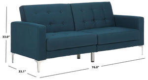 Safavieh Soho Modern Tufted Foldable Sofa Bed - Stylish Space-Saving Design For Versatile Living Solutions Navy LVS2000C