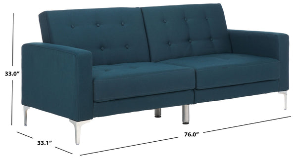 Safavieh Soho Modern Tufted Foldable Sofa Bed - Stylish Space-Saving Design For Versatile Living Solutions Navy LVS2000C