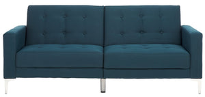 Safavieh Soho Modern Tufted Foldable Sofa Bed - Stylish Space-Saving Design For Versatile Living Solutions Navy LVS2000C