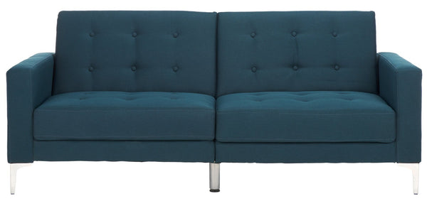 Safavieh Soho Modern Tufted Foldable Sofa Bed - Stylish Space-Saving Design For Versatile Living Solutions Navy LVS2000C