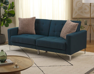 Safavieh Soho Modern Tufted Foldable Sofa Bed - Stylish Space-Saving Design For Versatile Living Solutions Navy LVS2000C