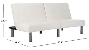 Safavieh Noho Contemporary Foldable Futon Bed - Stylish Tufted Sofa & Guest Bed With Durable Eucalyptus Frame LVS2002A