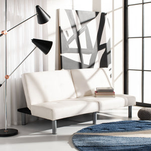 Safavieh Noho Contemporary Foldable Futon Bed - Stylish Tufted Sofa & Guest Bed With Durable Eucalyptus Frame LVS2002A