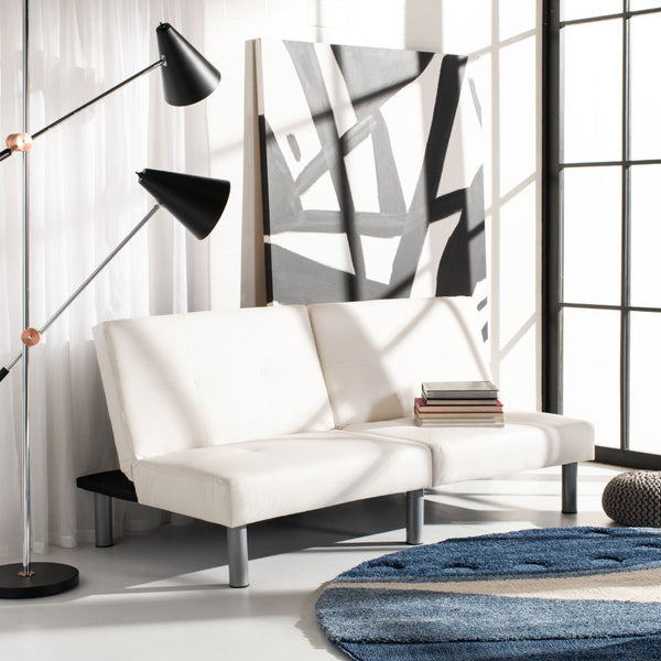 Safavieh Noho Contemporary Foldable Futon Bed - Stylish Tufted Sofa & Guest Bed With Durable Eucalyptus Frame LVS2002A