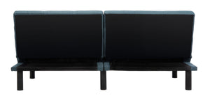 Safavieh Astoria Modern Foldable Futon Bed – Stylish Navy Upholstery, Eucalyptus Legs, Multi-Functional Design LVS2003A