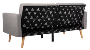 Safavieh Murray Retro-Inspired Foldable Futon Bed With Pillow – Stylish Sofa To Bed Solution For Any Space Dark Grey / Natural LVS2004A