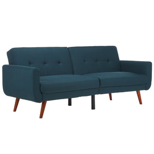 Safavieh Bushwick Versatile Foldable Futon Bed With Mid-Century Charm For Stylish Living Spaces And Guests Navy / Brown LVS2006C