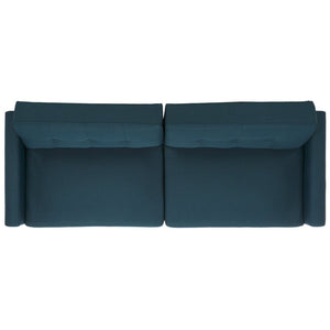 Safavieh Bushwick Versatile Foldable Futon Bed With Mid-Century Charm For Stylish Living Spaces And Guests Navy / Brown LVS2006C