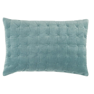 Jaipur Living Jaipur Living Winchester Cotton Velvet Lumbar Pillow Hand Quilted Coastal Bedroom Accent Blue 16"X24" Lumbar PLC102351