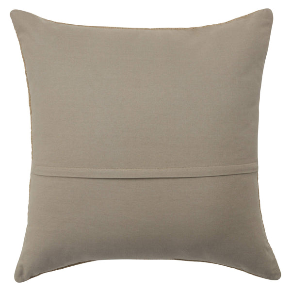 Jaipur Living Jaipur Living Trenton Cotton Embroidered Square Pillow Cover for Farmhouse Neutral Interiors Taupe PLC102308