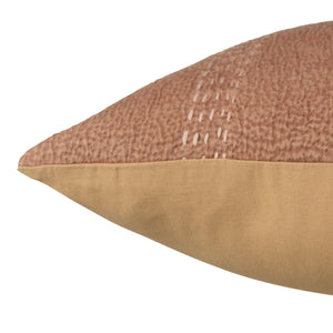 Jaipur Living Jaipur Living Trenton Cotton Embroidered Square Pillow Cover for Farmhouse Neutral Interiors Terracotta PLC102307