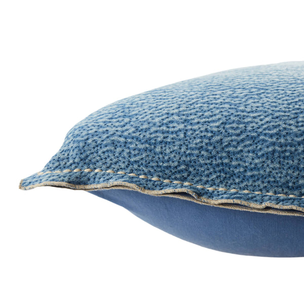 Jaipur Living Jaipur Living Warrenton Cotton Euro Sham with Hand Embroidered Flanged Border Blue PLC102311