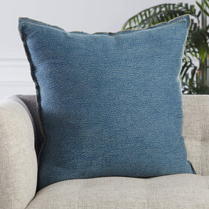 Jaipur Living Jaipur Living Warrenton Cotton Euro Sham with Hand Embroidered Flanged Border Blue PLC102311
