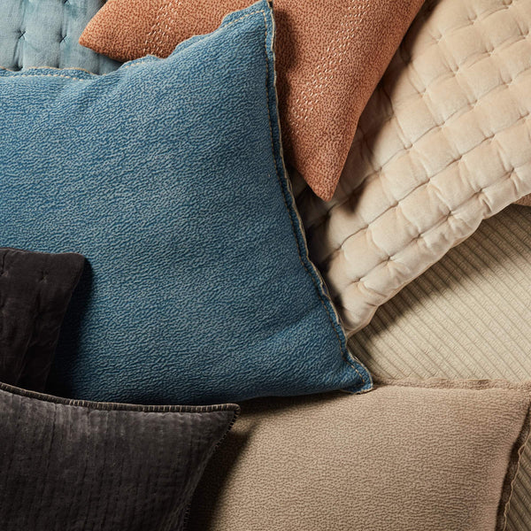 Jaipur Living Jaipur Living Warrenton Cotton Euro Sham with Hand Embroidered Flanged Border Blue PLC102311