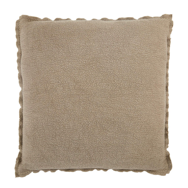 Jaipur Living Jaipur Living Warrenton Cotton Euro Sham with Hand Embroidered Flanged Border Taupe PLC102312