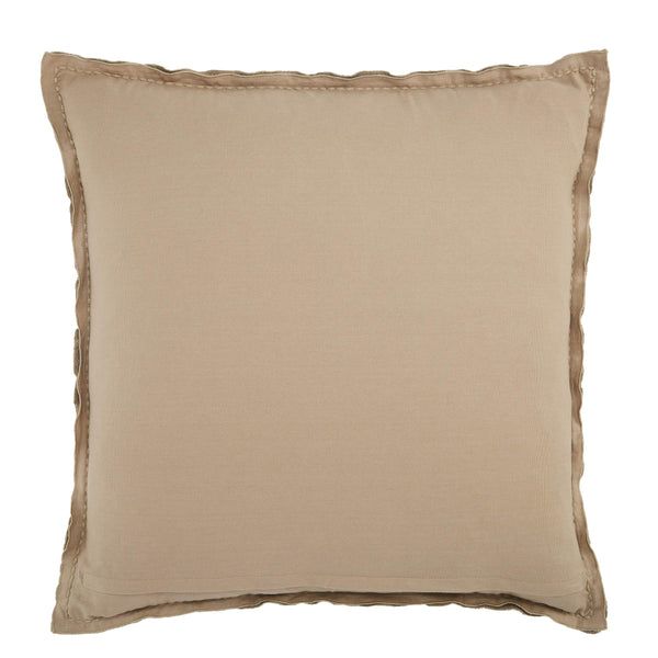 Jaipur Living Jaipur Living Warrenton Cotton Euro Sham with Hand Embroidered Flanged Border Taupe PLC102312