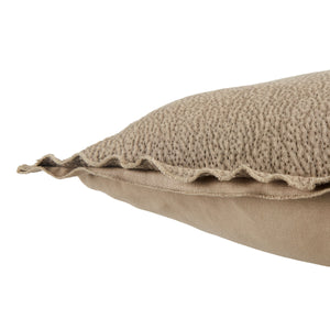 Jaipur Living Jaipur Living Warrenton Cotton Euro Sham with Hand Embroidered Flanged Border Taupe PLC102312