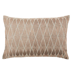 Jaipur Living Jaipur Living Milton Lumbar Pillow Cover Geometric Embroidery Cotton Viscose Sofa Accent Bronze PLC102488