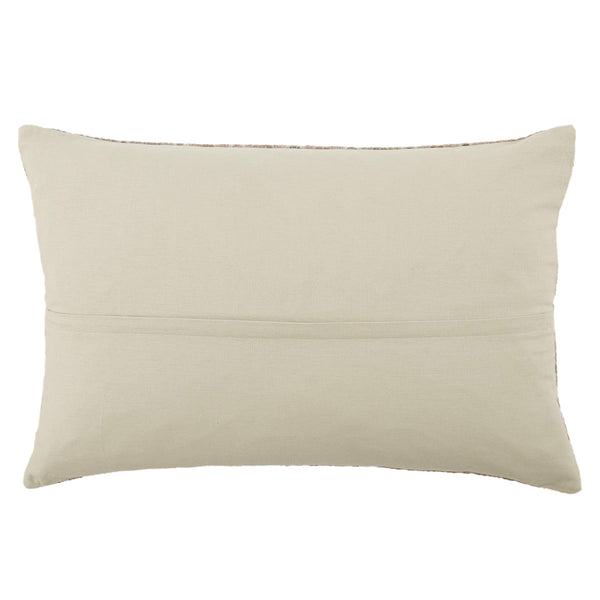 Jaipur Living Jaipur Living Milton Metallic Embroidered Geometric Lumbar Pillow Cotton Viscose Accent Bronze / Gray Down PLW103776