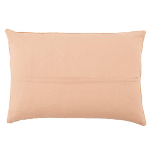 Jaipur Living Jaipur Living Milton Lumbar Pillow Cover Geometric Embroidery Cotton Viscose Sofa Accent Rose PLC102489