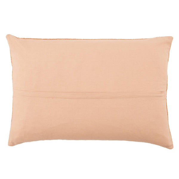Jaipur Living Jaipur Living Milton Metallic Embroidered Geometric Lumbar Pillow Cotton Viscose Accent Rose / Terracotta Down PLW103777
