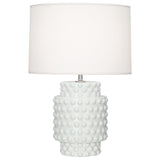 Robert Abbey Lily Dolly Accent Lamp Lily Glazed Textured Ceramic Fondine Fabric Shade