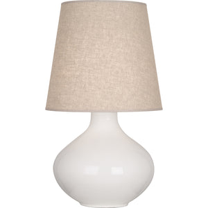 Robert Abbey Lily June Table Lamp Lily Glazed Ceramic Buff Linen Shade