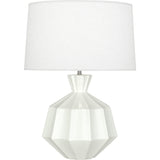 Robert Abbey Lily Orion Table Lamp Lily Glazed Ceramic Oyster Linen Shade With Self Fabric Top Diffuser