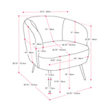 CorLiving Boucle Barrel Accent Chair Cream LYA-110-C