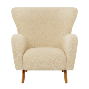CorLiving Boucle Wing Accent Chair Cream LYA-310-C