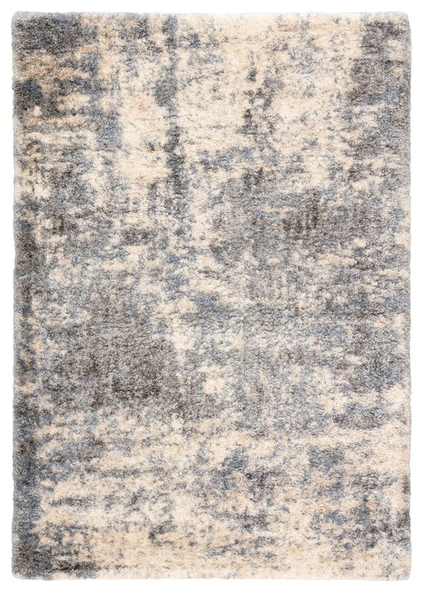 Jaipur Living Lyra Cantata Lyr01 Powerloomed Machinemade 100% Polypropylene Shag Abstract Indoor Rug Gray, Blue 100% Polypropylene Rug159148