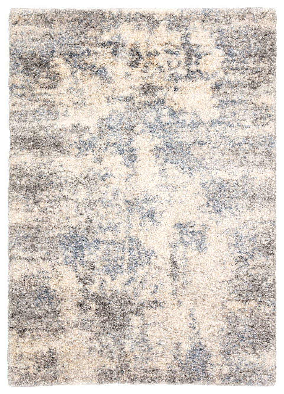 Jaipur Living Lyra Harmony Lyr03 Powerloomed Machinemade 100% Polypropylene Shag Abstract Indoor Rug Cream, Blue 100% Polypropylene Rug159150