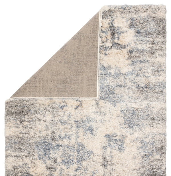 Jaipur Living Lyra Harmony Lyr03 Powerloomed Machinemade 100% Polypropylene Shag Abstract Indoor Rug Cream, Blue 100% Polypropylene Rug159150
